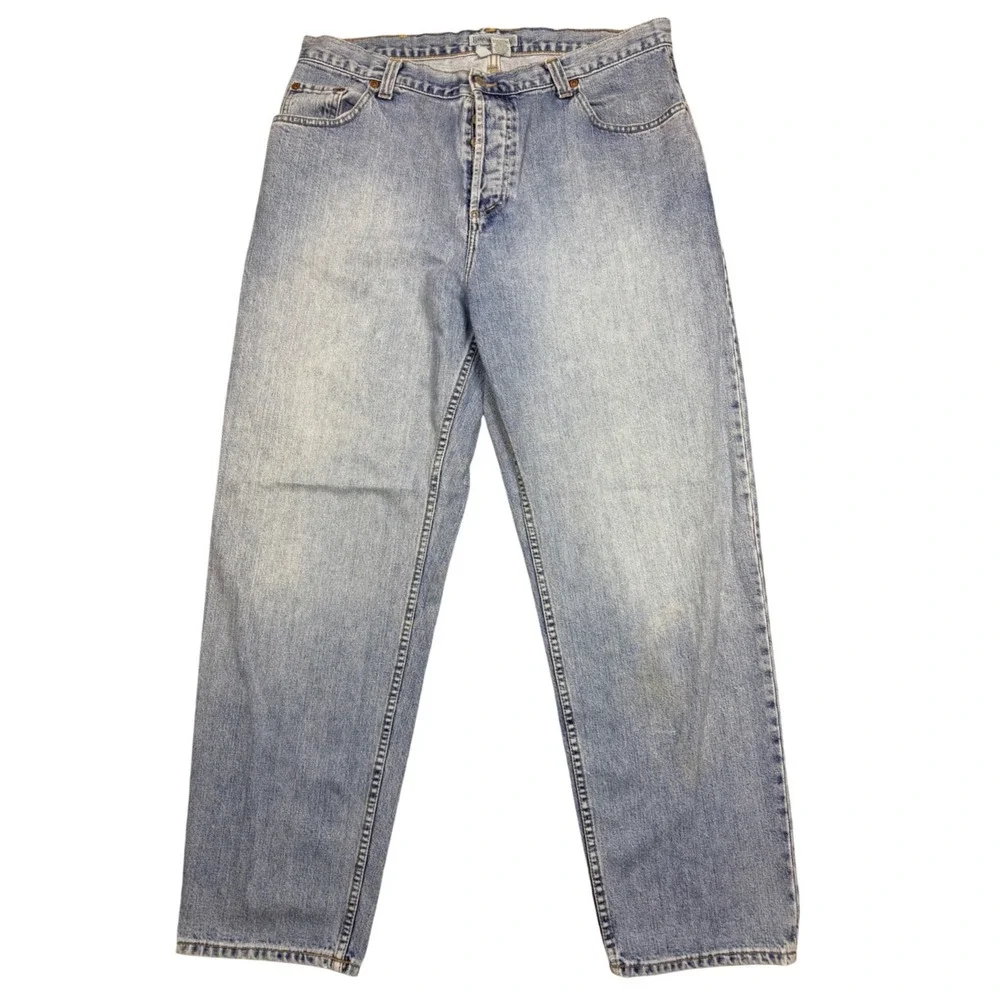 Vintage Banana Republic Rugged Jeans Mens 40x32 Button Fly Made Greece